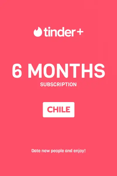 Tinder Plus - 6 Months Subscription (Chile) - Digital Key