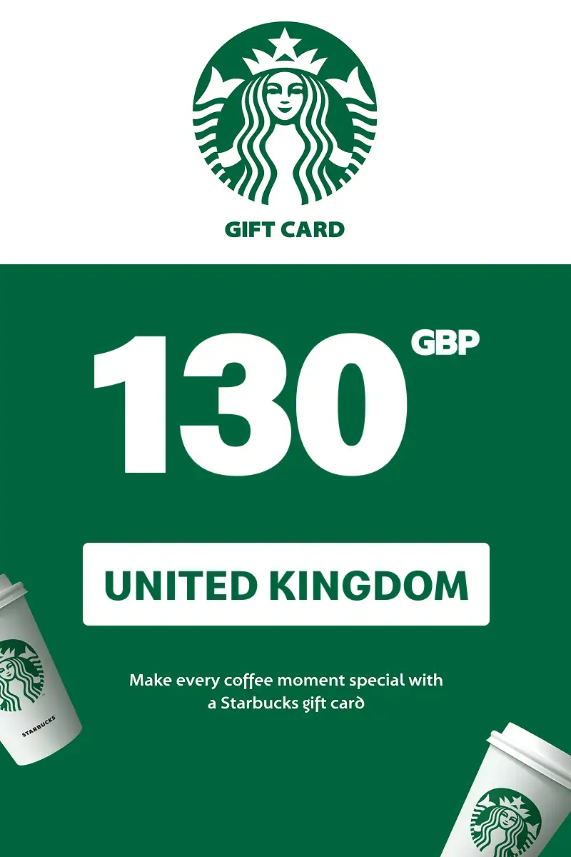 Starbucks 130 GBP Gift Card (United Kingdom) - Digital Key