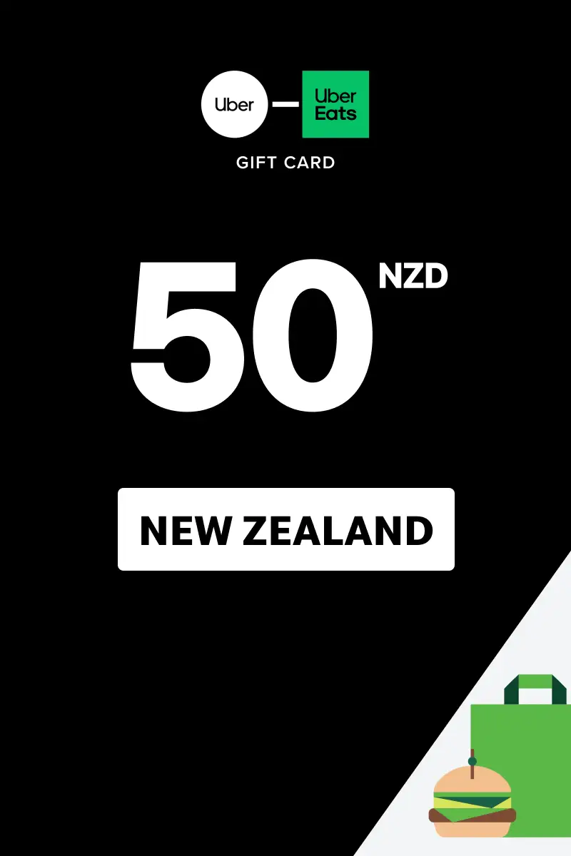 Uber and Uber Eats 50 NZD Gift Card (New Zealand) - Digital Key afbeelding 1