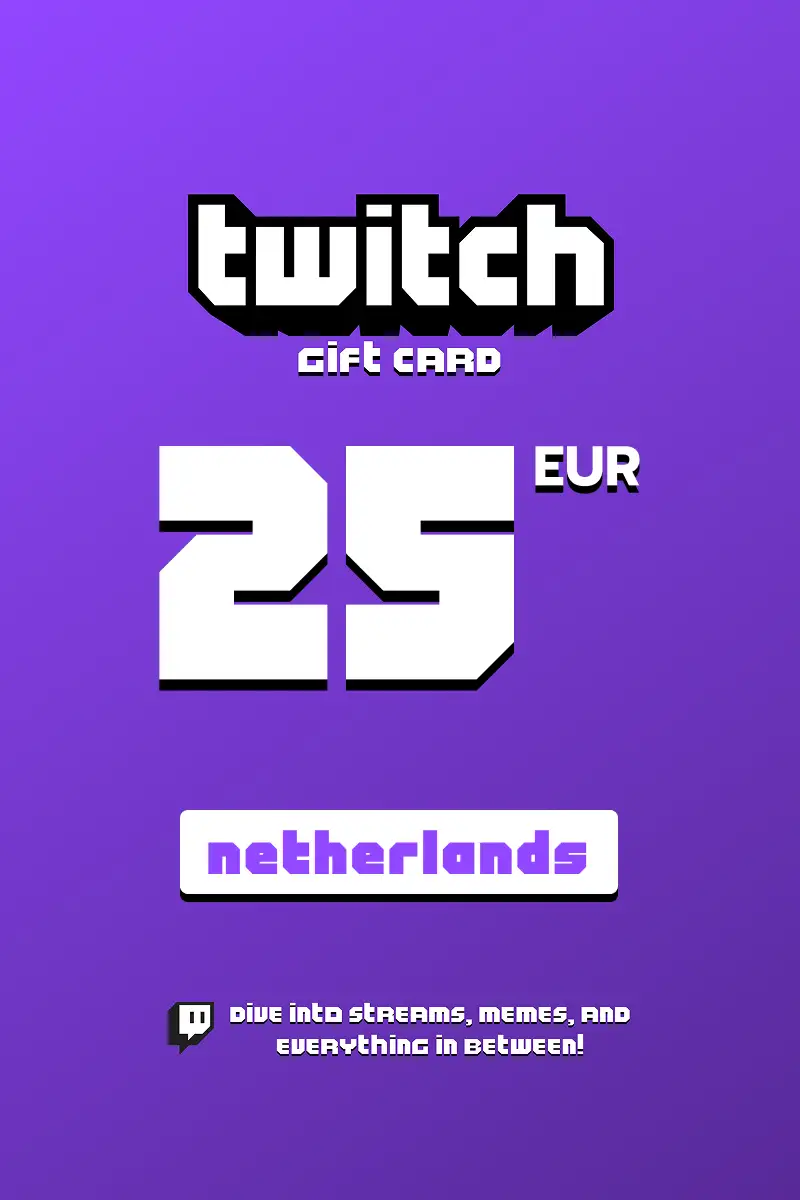 Twitch 25 EUR Gift Card (Netherlands) - Digital Key