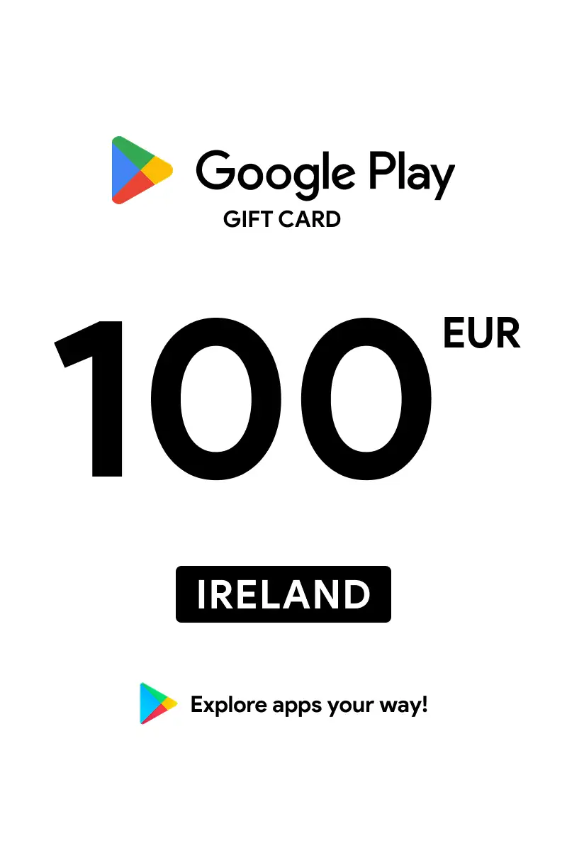 Google Play 100 EUR Gift Card (Ireland) - Digital Key
