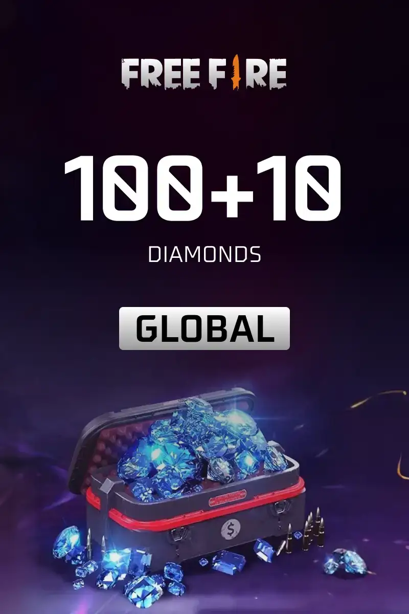 Garena Free Fire - 100 + 10 Diamonds (Global) - Digital Key