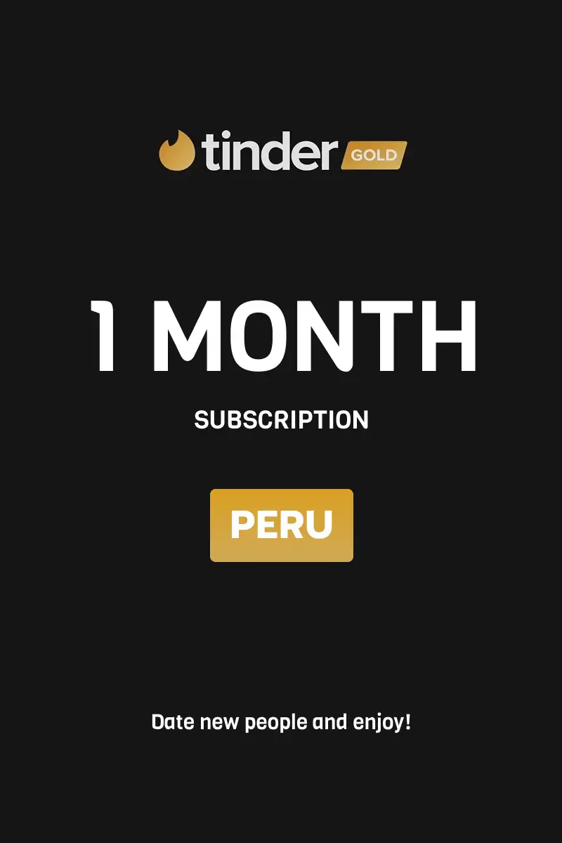 Tinder Gold 1 Month Subscription (Peru) - Digital Key