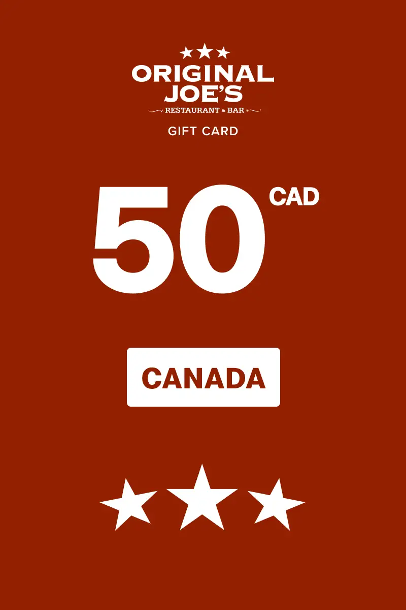 Original Joe's 50 CAD Gift Card (Canada) - Digital Key