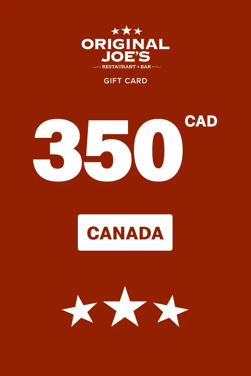 Original Joe's 350 CAD Gift Card (Canada) - Digital Key