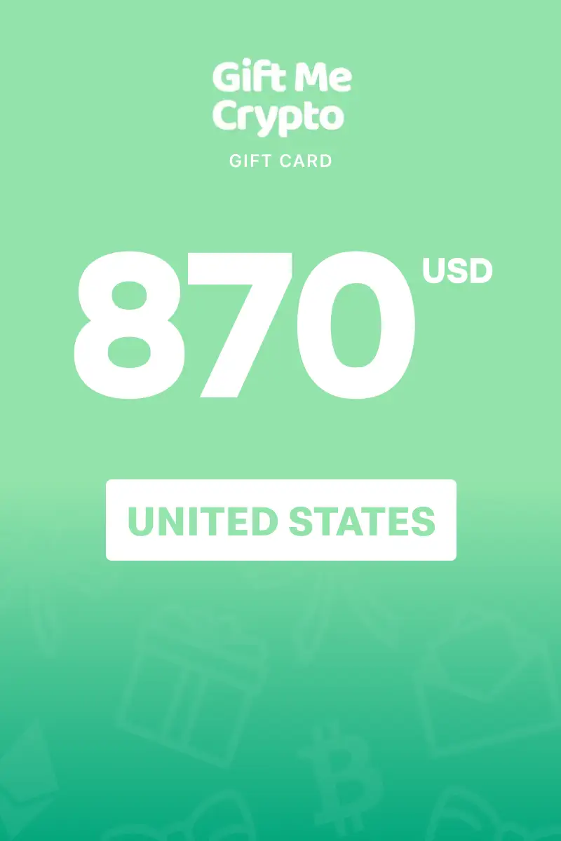 Gift Me Crypto (BTC) 870 USD Gift Card (United States) - Digital Key