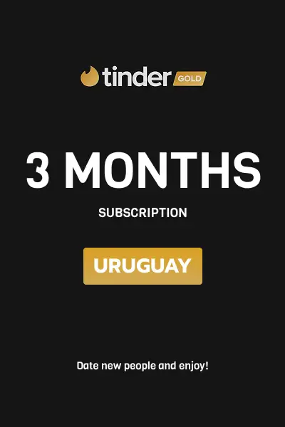 Tinder Gold 3 Months Subscription (Uruguay) - Digital Key
