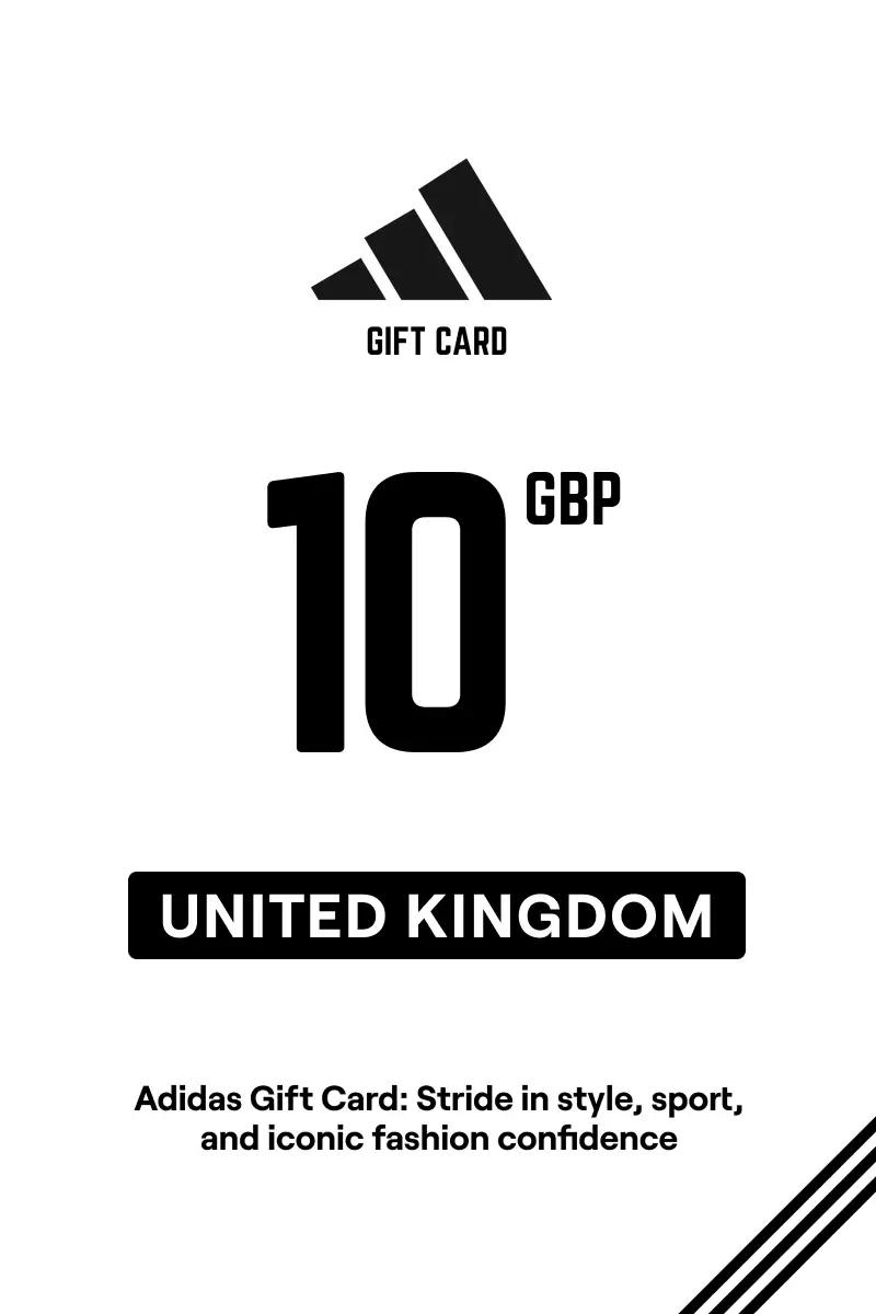 Adidas 10 GBP Gift Card (United Kingdom) - Digital Key afbeelding 1