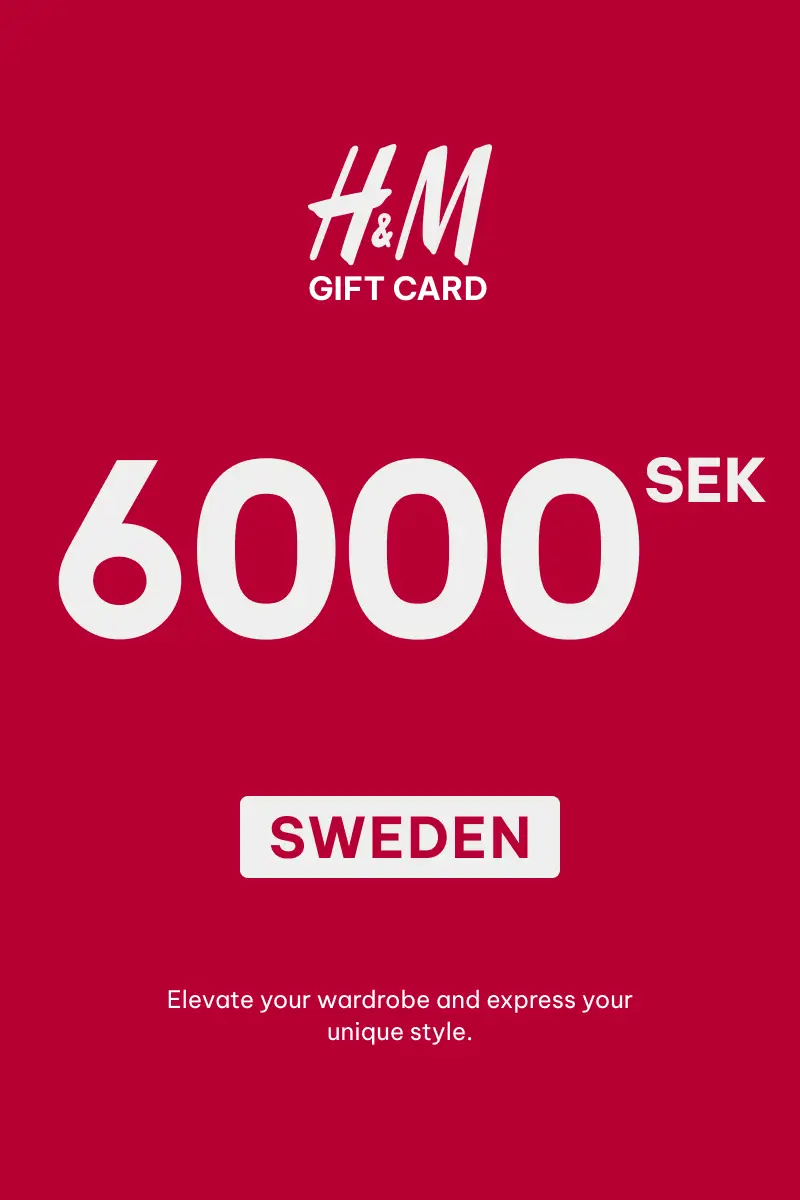 HandM 6000 SEK Gift Card (Sweden) - Digital Key