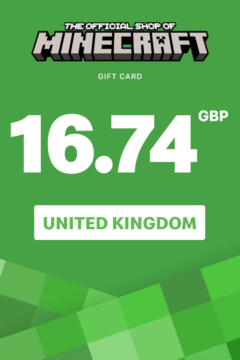 Minecraft Shop 16.74 GBP Gift Card (United Kingdom) - Digital Key
