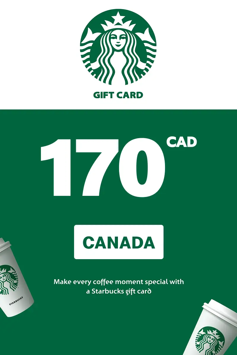 Starbucks 170 CAD Gift Card (Canada) - Digital Key