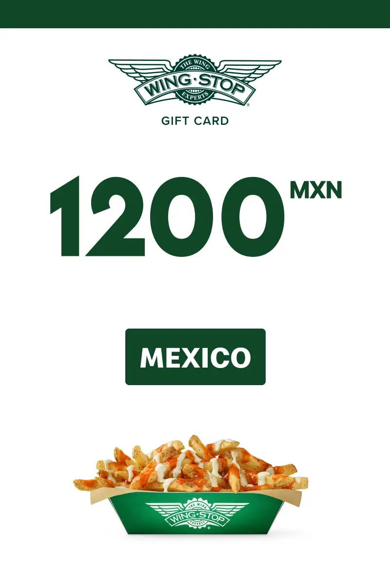 Wing Stop 1200 MXN Gift Card (Mexico) - Digital Key