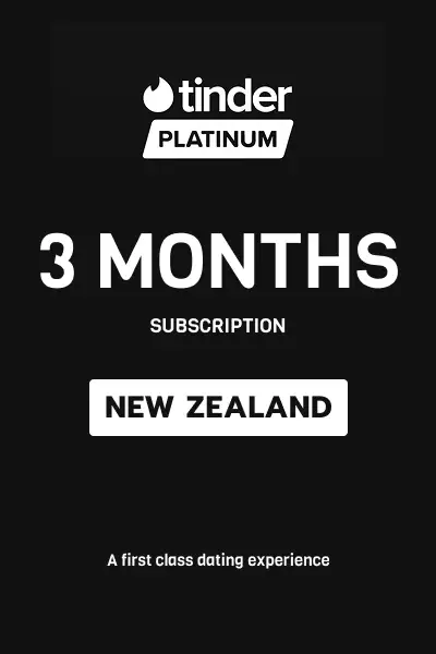 Tinder Platinum 3 Months Subscription (New Zealand) - Digital Key