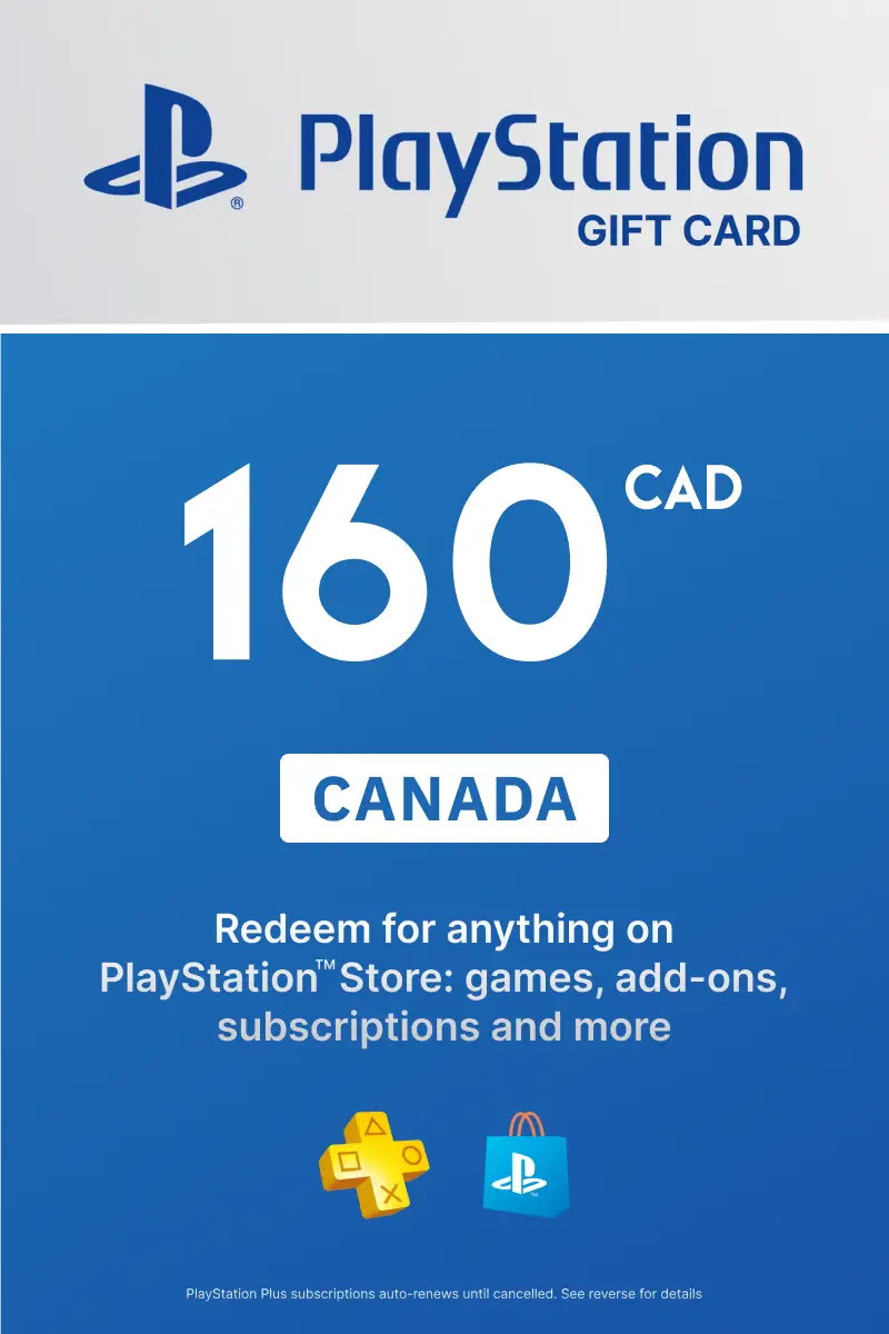PlayStation Store 160 CAD Gift Card (Canada) - Digital Key