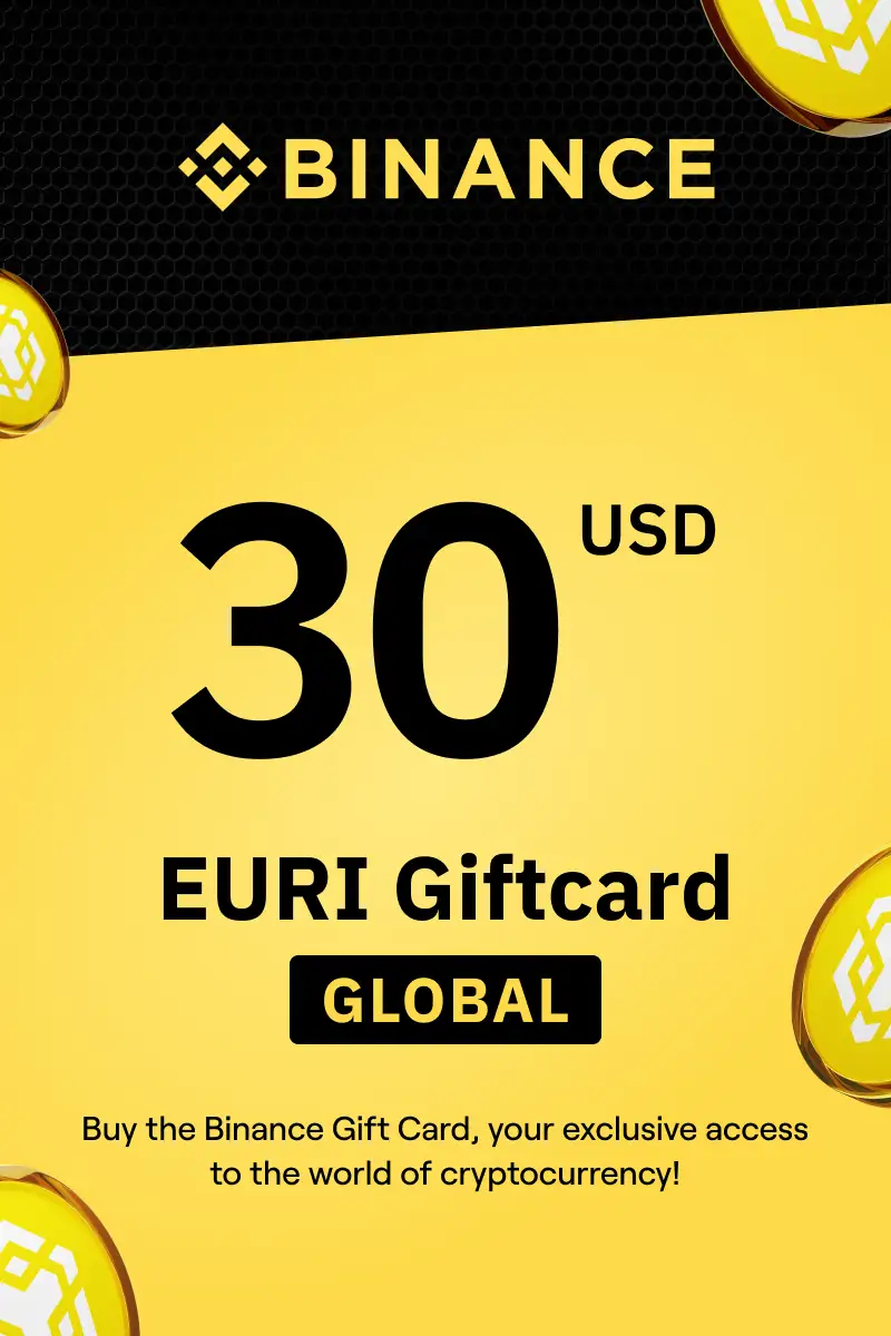 Binance (EURI) 30 USD Gift Card (Global) - Digital Key