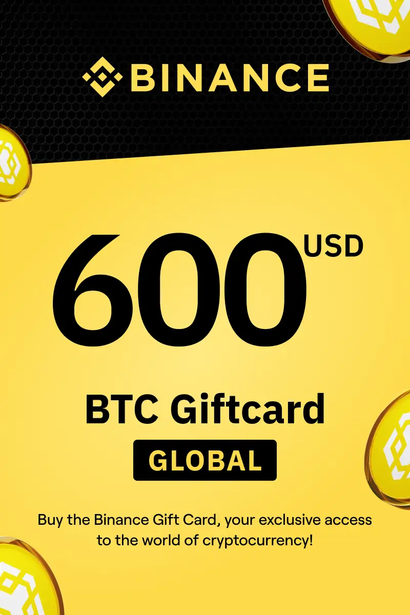 Buy Binance (BTC) 600 USD Gift Card (Global) - Digital Key