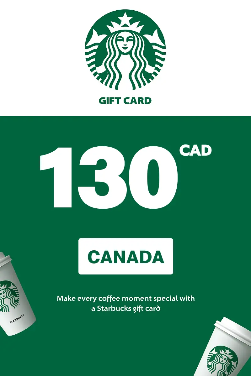 Starbucks 130 CAD Gift Card (Canada) - Digital Key
