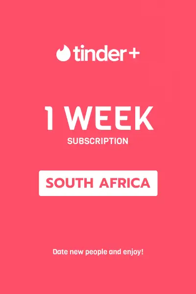 Tinder Plus - 1 Week Subscription (South Africa) - Digital Key