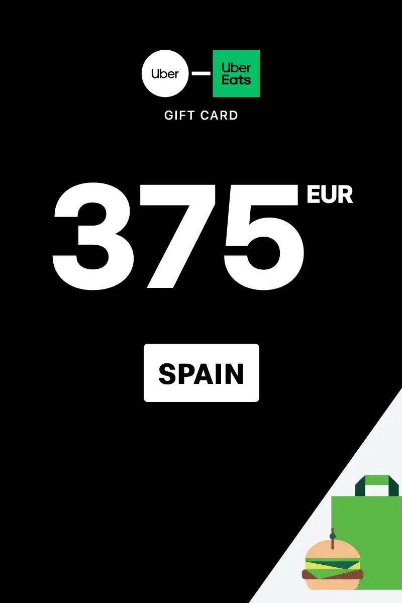 Uber Rides and Uber Eats 375 EUR Gift Card (Spain) - Digital Key