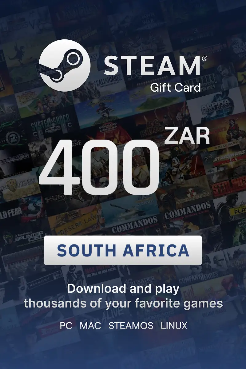 Steam Wallet 400 ZAR Gift Card (South Africa) - Digital Key