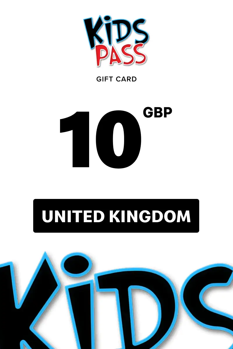 Kids Pass 10 GBP Gift Card (United Kingdom) - Digital Key