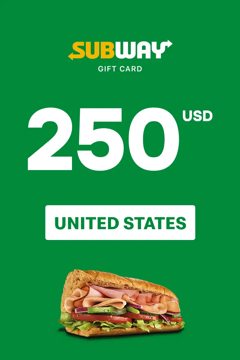 Subway 250 USD Gift Card (United States) - Digital Key