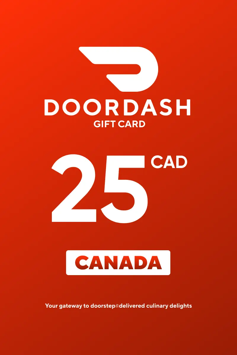 DoorDash 25 CAD Gift Card (Canada) - Digital Key