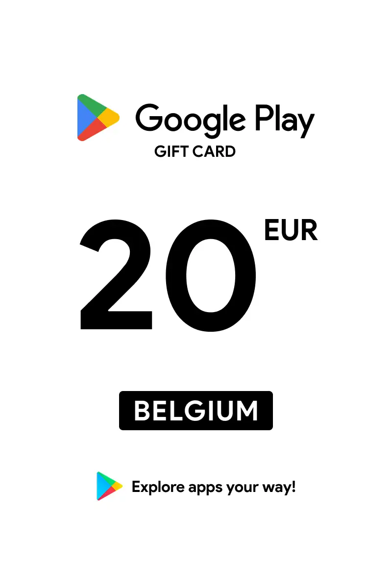 Google Play 20 EUR Gift Card (Belgium) - Digital Key