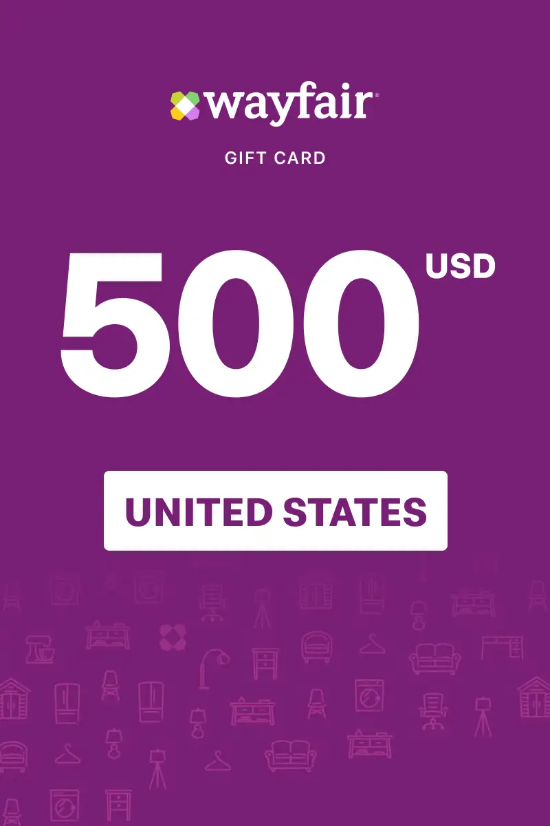 Wayfair 500 USD Gift Card (United States) - Digital Key