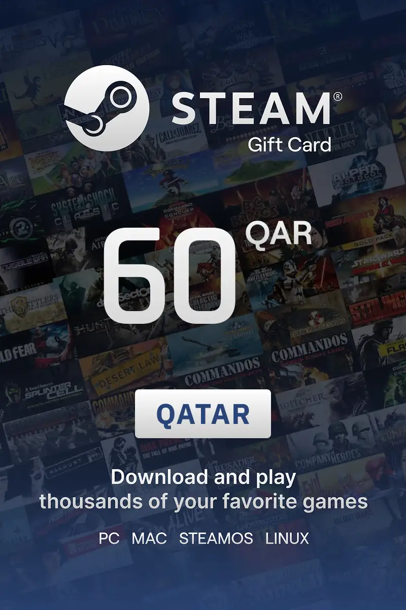 Steam Wallet 60 QAR Gift Card (Qatar) - Digital Key