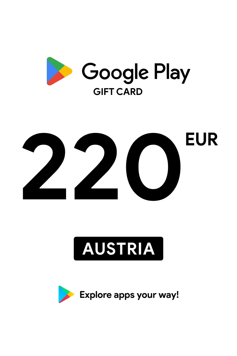 Google Play 220 EUR Gift Card (Austria) - Digital Key