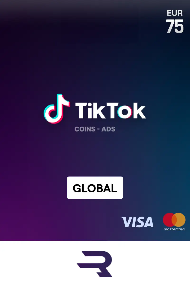 Rewarble TikTok Coins 75 EUR Gift Card (Global) - Rewarble - Digital Key