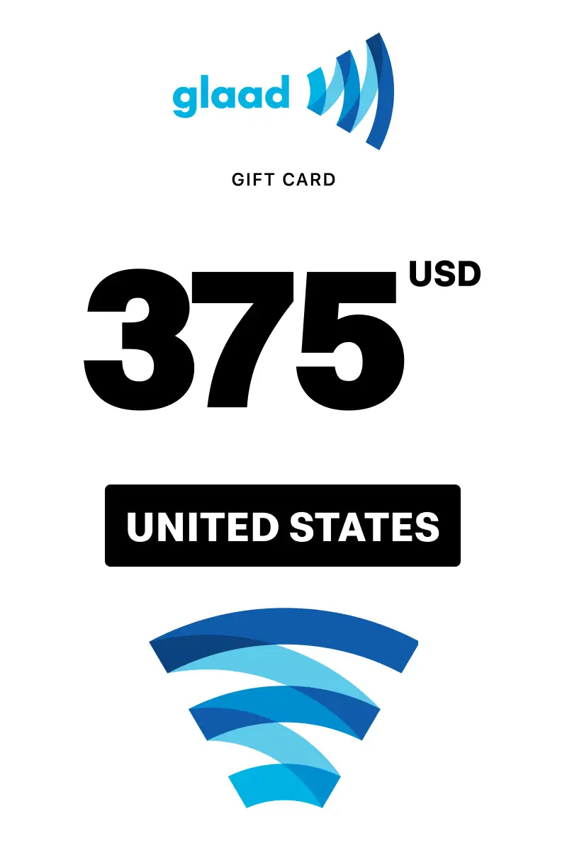 GLAAD 375 USD Gift Card (United States) - Digital Key