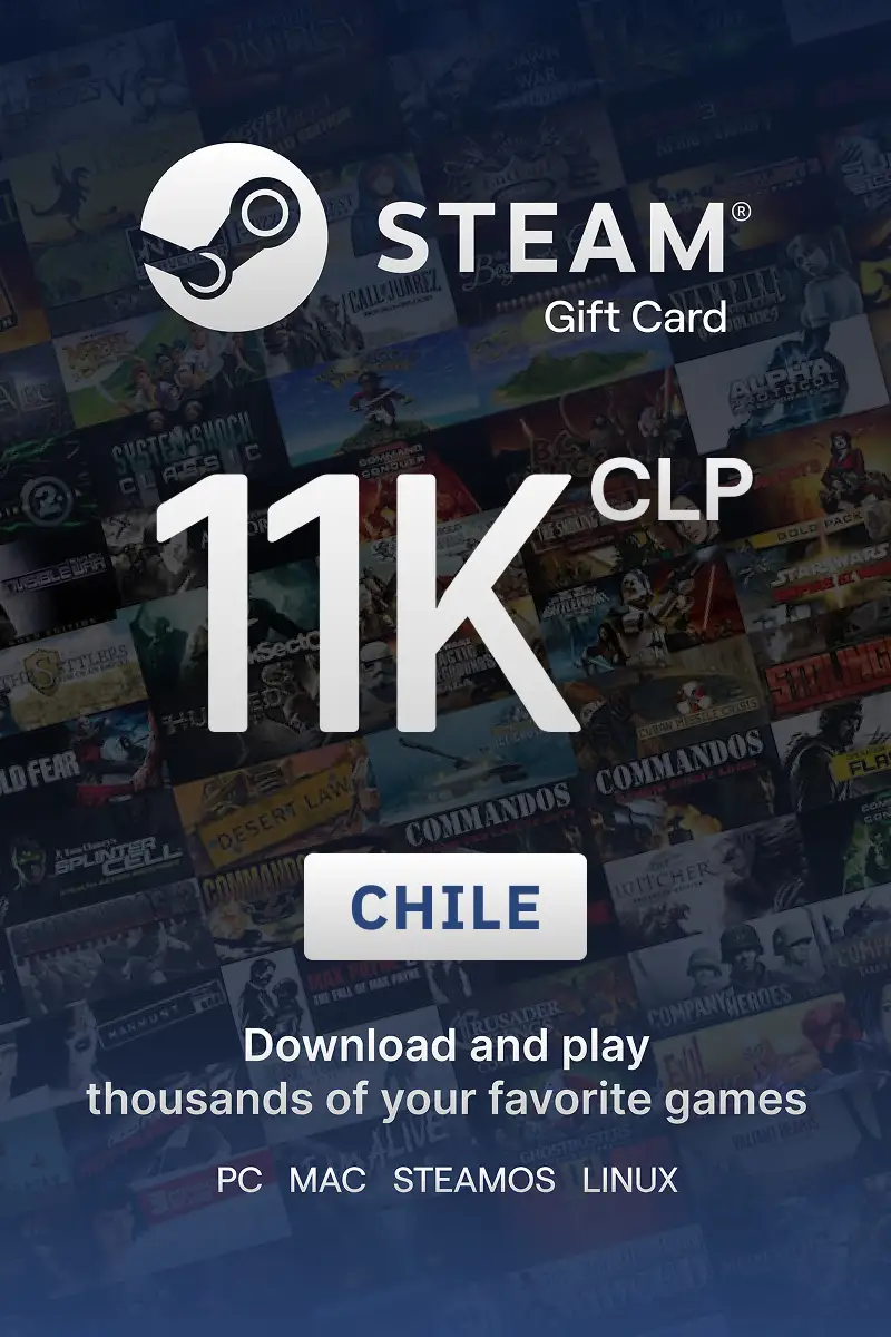 Steam Wallet 11000 CLP Gift Card (Chile) - Digital Key