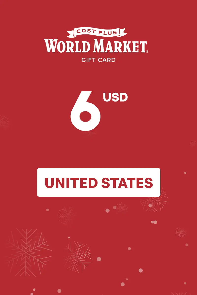 Cost Plus World Market 6 USD Gift Card (United States) - Digital Key