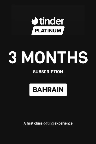 Tinder Platinum 3 Months Subscription (Bahrain) - Digital Key