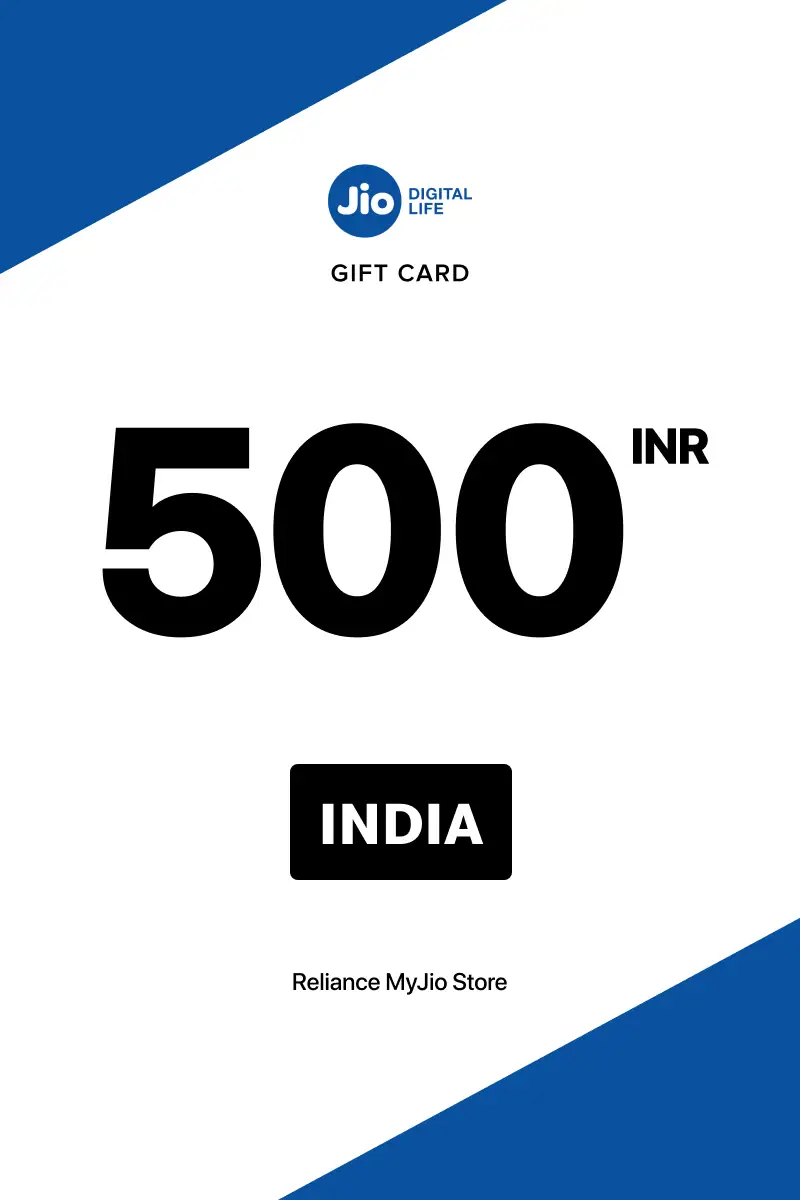 Reliance MyJio Store 500 INR Gift Card (India) - Digital Key