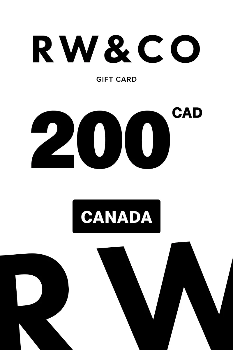 RW and Co 200 CAD Gift Card (Canada) - Digital Key