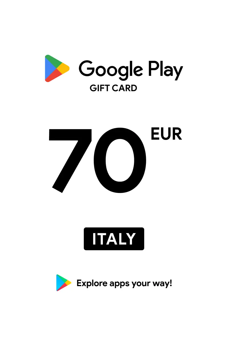 Google Play 70 EUR Gift Card (Italy) - Digital Key