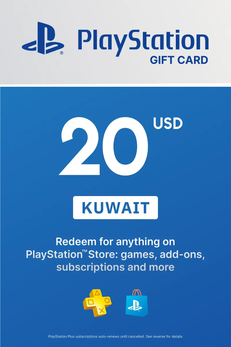 PlayStation Store 20 USD Gift Card (Kuwait) - Digital Key