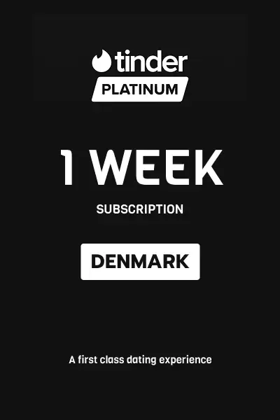Tinder Platinum 1 Week Subscription (Denmark) - Digital Key
