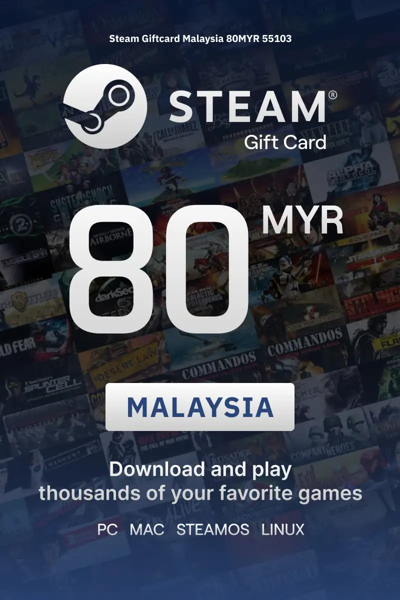 Steam Wallet 80 MYR Gift Card (Malaysia) - Digital Key