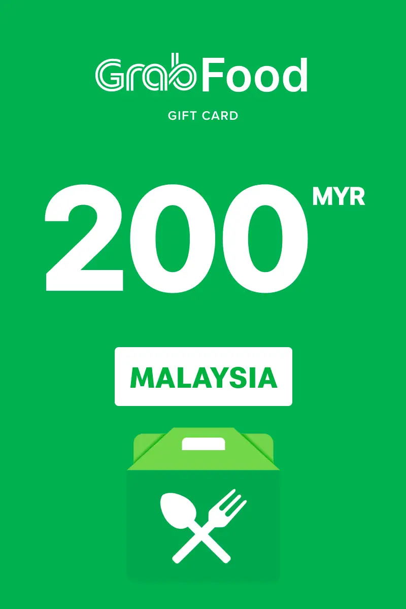 Grab Food 200 MYR Gift Card (Malaysia) - Digital Key