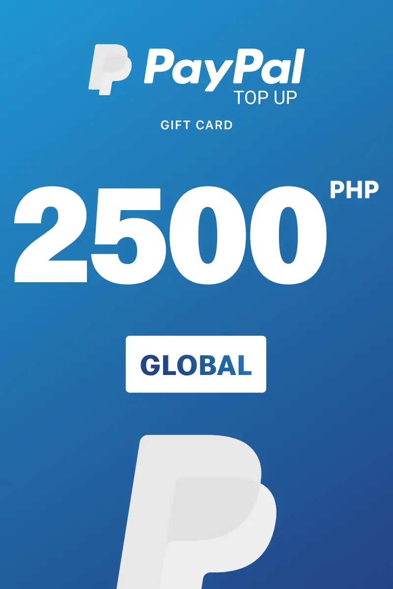 PayPal Instant Top Up 2500 PHP Gift Card (Global) - Digital Key