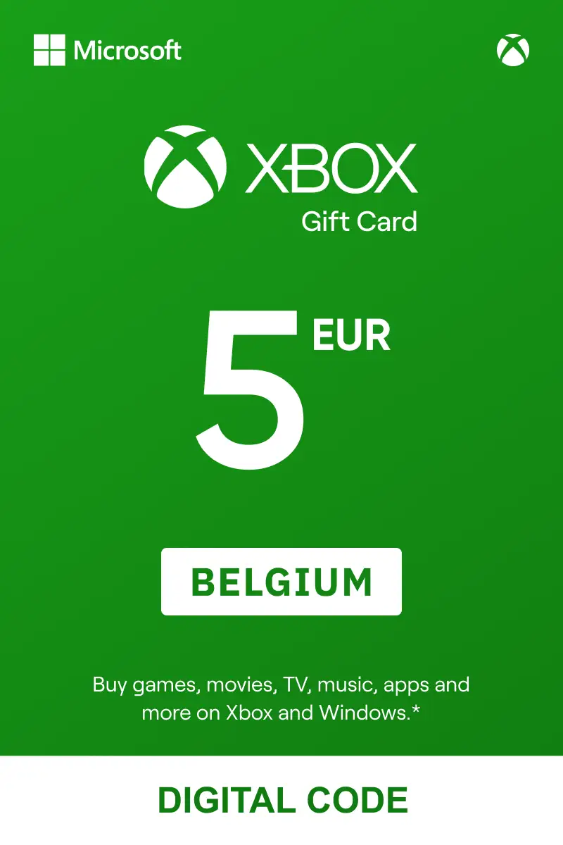 Xbox 5 EUR Gift Card (Belgium) - Digital Key