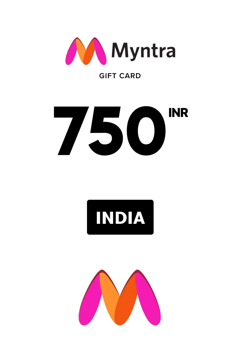 Myntra 750 INR Gift Card (India) - Digital Key