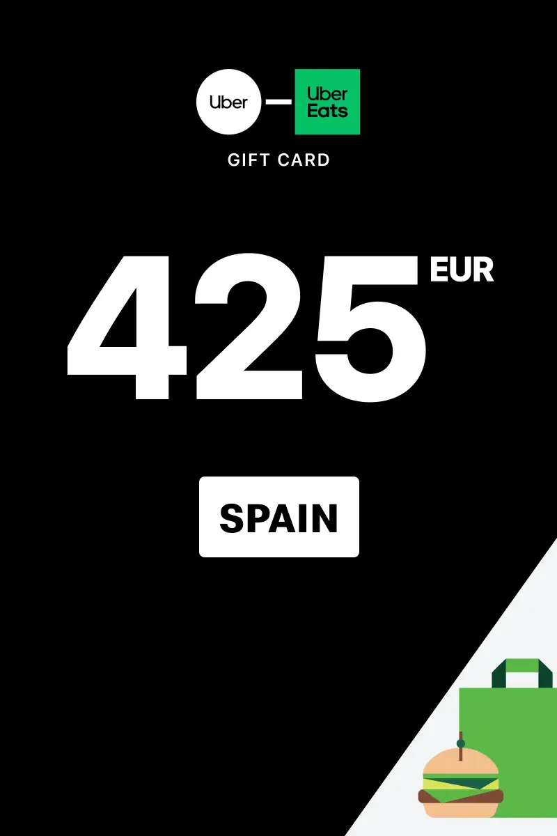 Uber Rides and Uber Eats 425 EUR Gift Card (Spain) - Digital Key