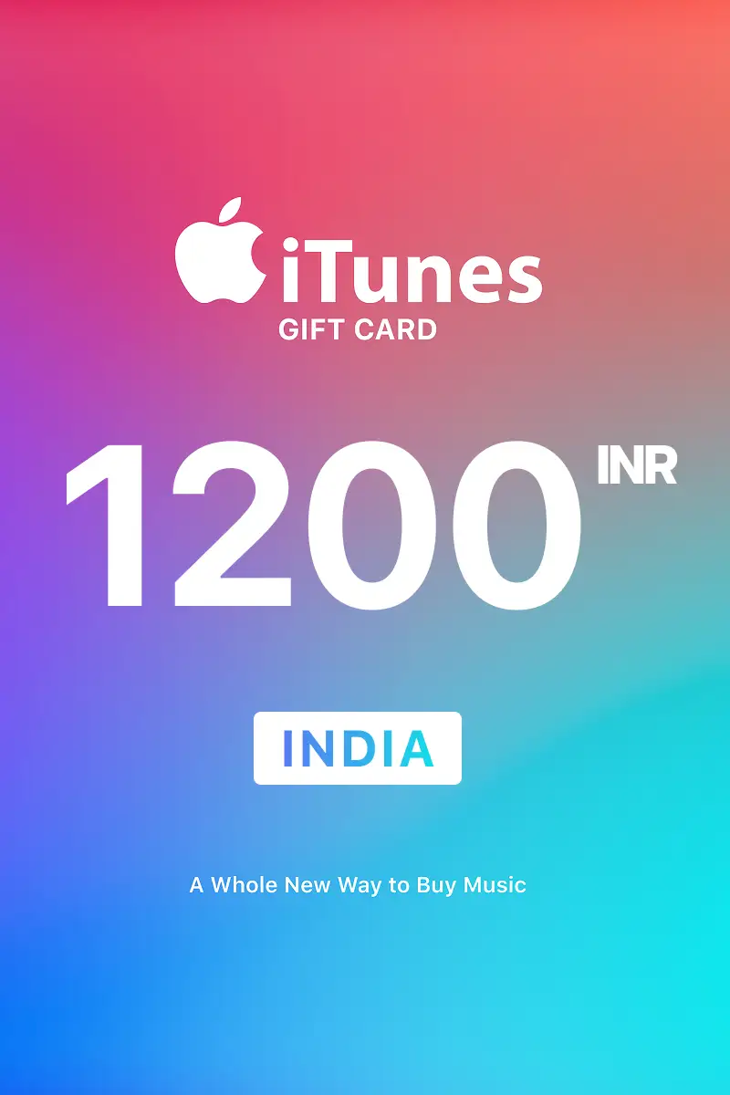 Apple iTunes 1200 INR Gift Card (India) - Digital Key