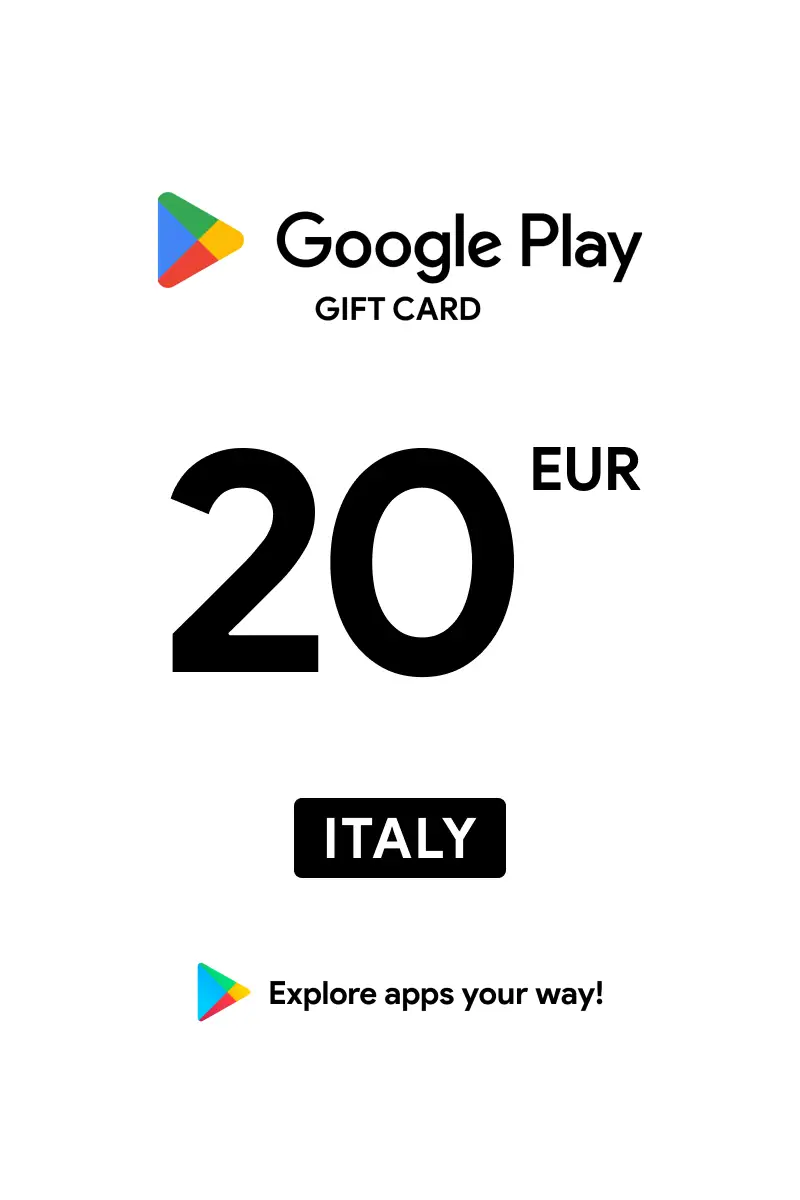 Google Play 20 EUR Gift Card (Italy) - Digital Key