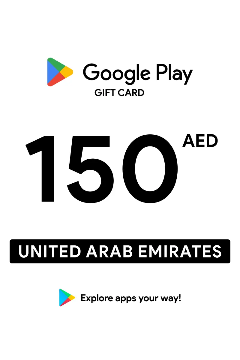 Google Play 150 AED Gift Card (United Arab Emirates) - Digital Key